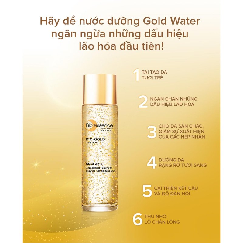 Nước Dưỡng Bio-essence Bio-Gold Vàng 24K Ngừa Lão Hoá Da 150ml