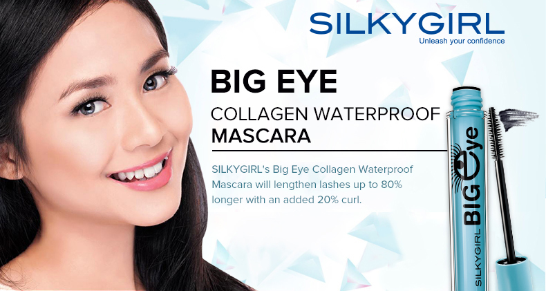 Mascara Silkygirl Big Eye Collagen Waterproof Làm Dài Và Cong Mi