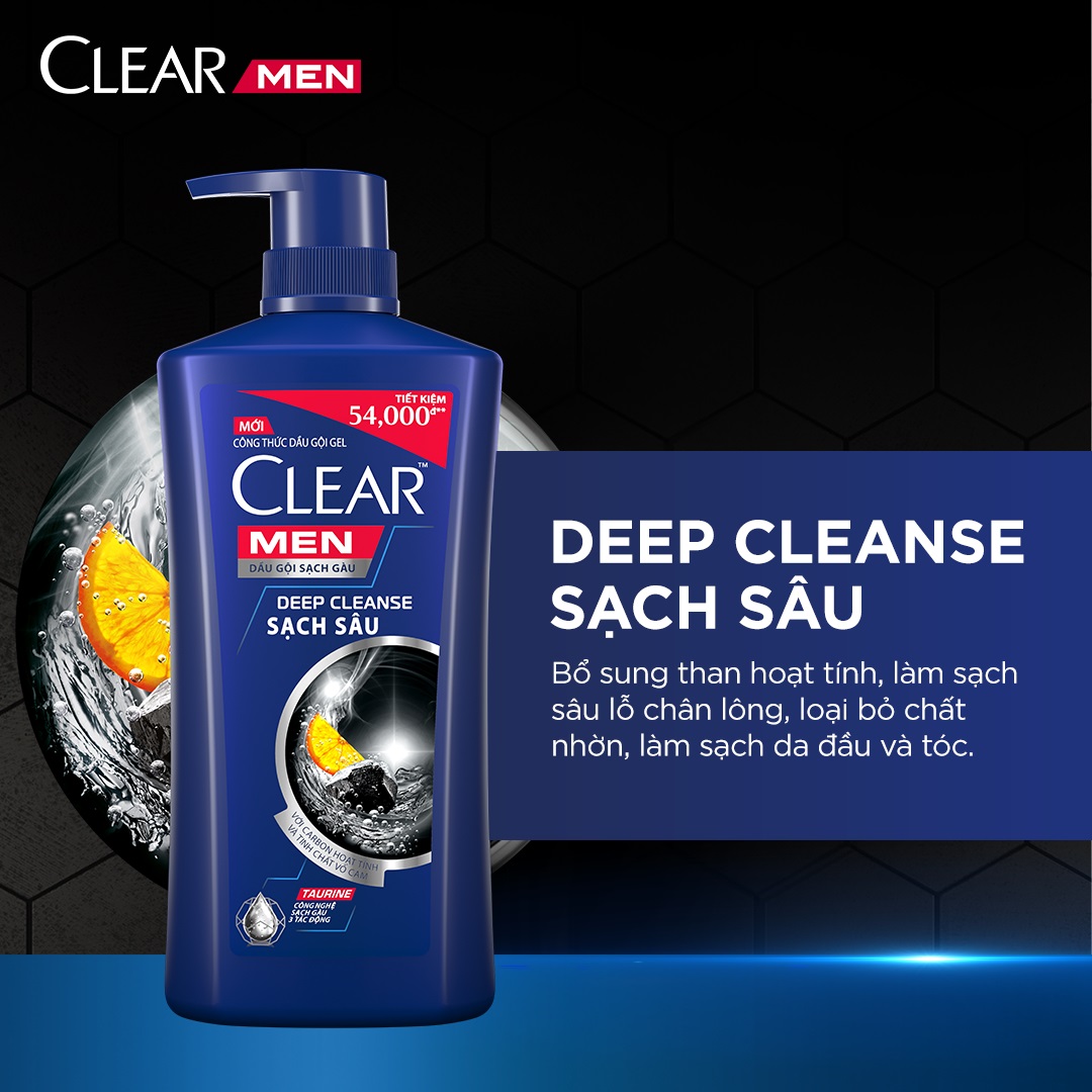 Dầu Gội CLEAR Men - Deep Cleanse Sạch Sâu 630g