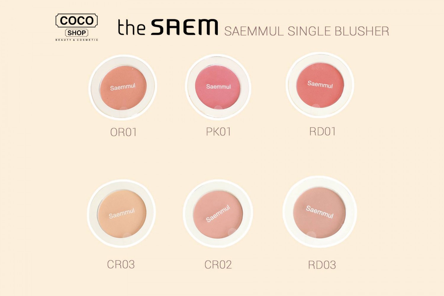 Phấn Má The Saem Saemmul Single Blusher - CR02