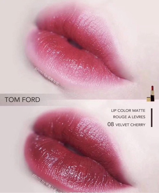 Son Thỏi Tom Ford Lip Color Matte Lipstick 08 Velvet Cherry 3g 