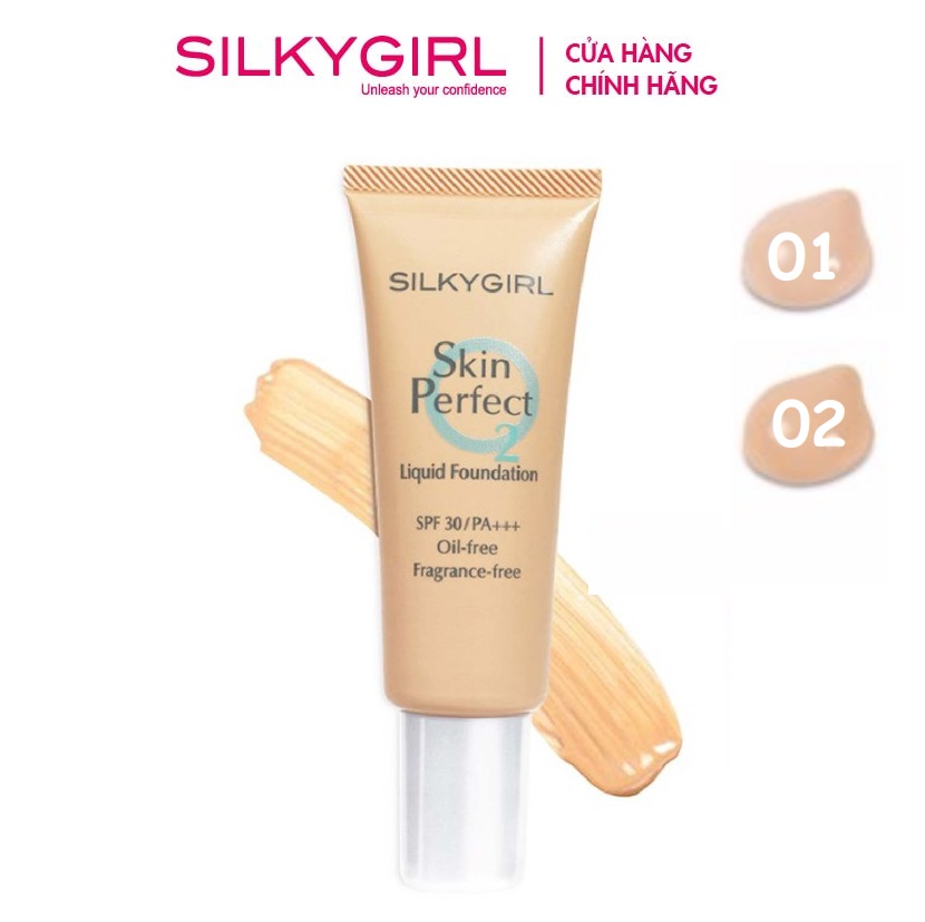 Kem Nền Silkygirl Skin Perfect Liquid Foundation - 01 Light