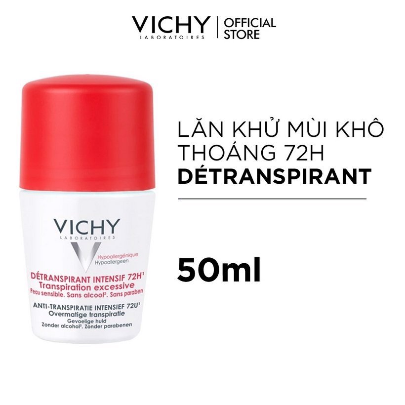 Lăn Khử Mùi Vichy Diệt Khuẩn Detranspirant Intensif 72H