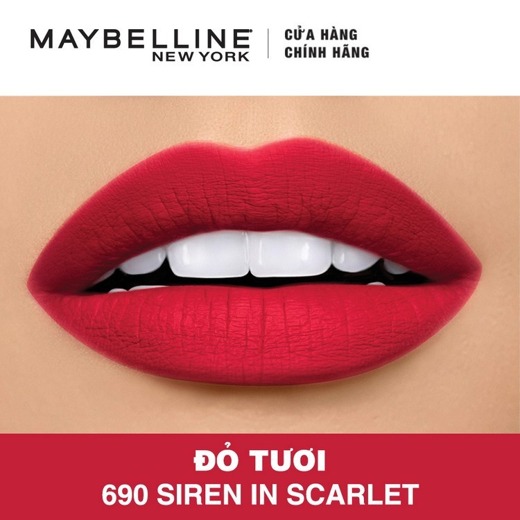 Son Thỏi Maybelline Color Sensational Mịn Lì - 690 Siren in Scarlet