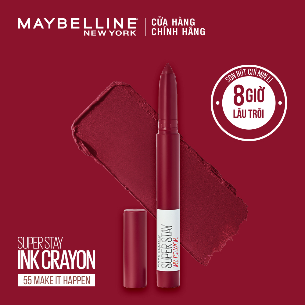 Son Bút Chì Maybelline New York Super Stay Ink Crayon Lipstick Màu 55 1.2g 