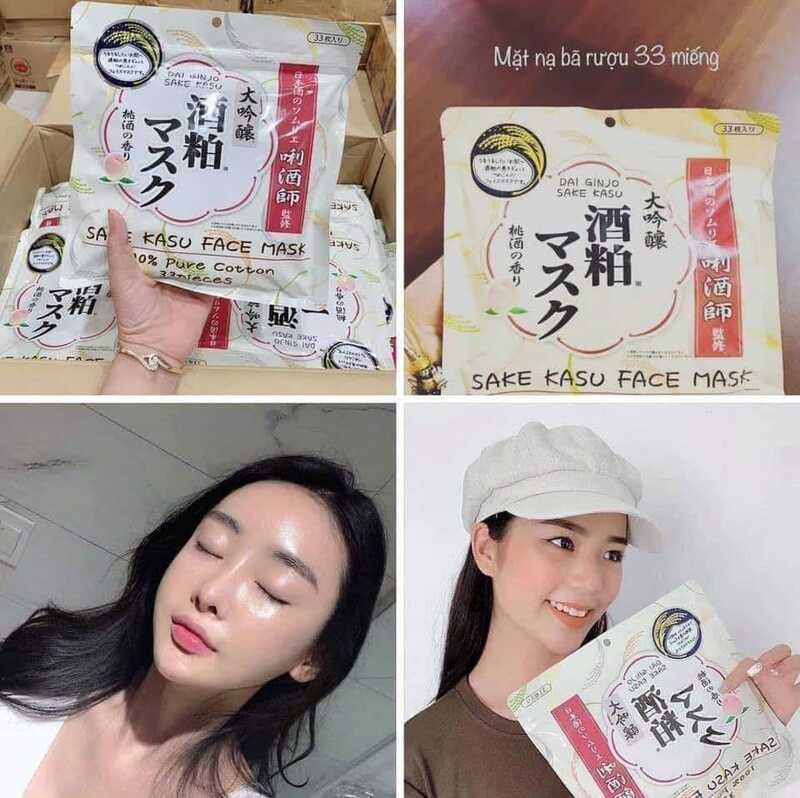 Mặt nạ bã rượu Sake Kasu Face Mask 33 miếng