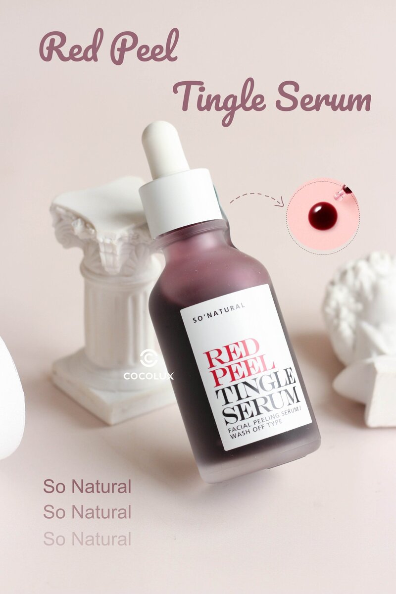 Serum So'Natural Red Peel Tingle Làm Giảm Mụn, Tái Tạo Làn Da 35ml