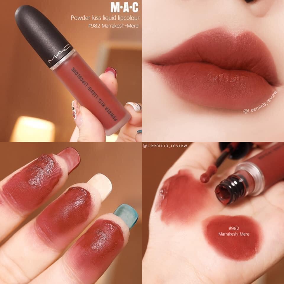 Son Kem MAC Powder Kiss Liquid Lipcolour 982 Marrakesh - Mere 5ml
