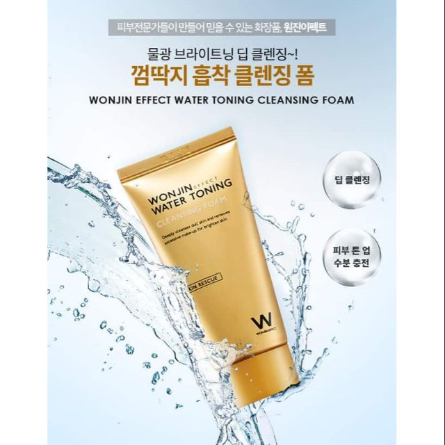 Sữa rửa mặt Wonjin Water Toning Cleansing Foam 80ml