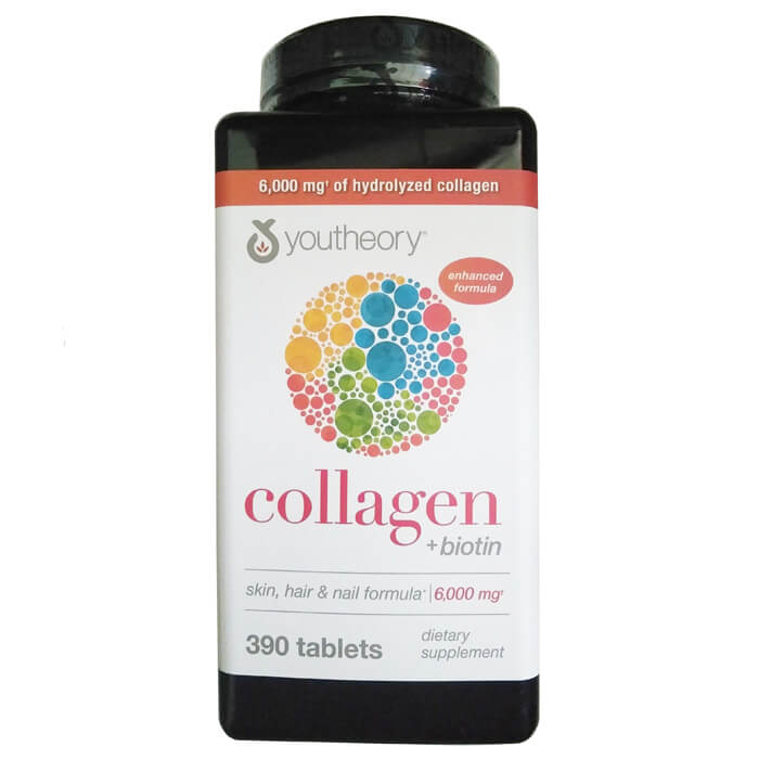 Viên Uống Youtheory Collagen Biotin 6000mg 390 PCS