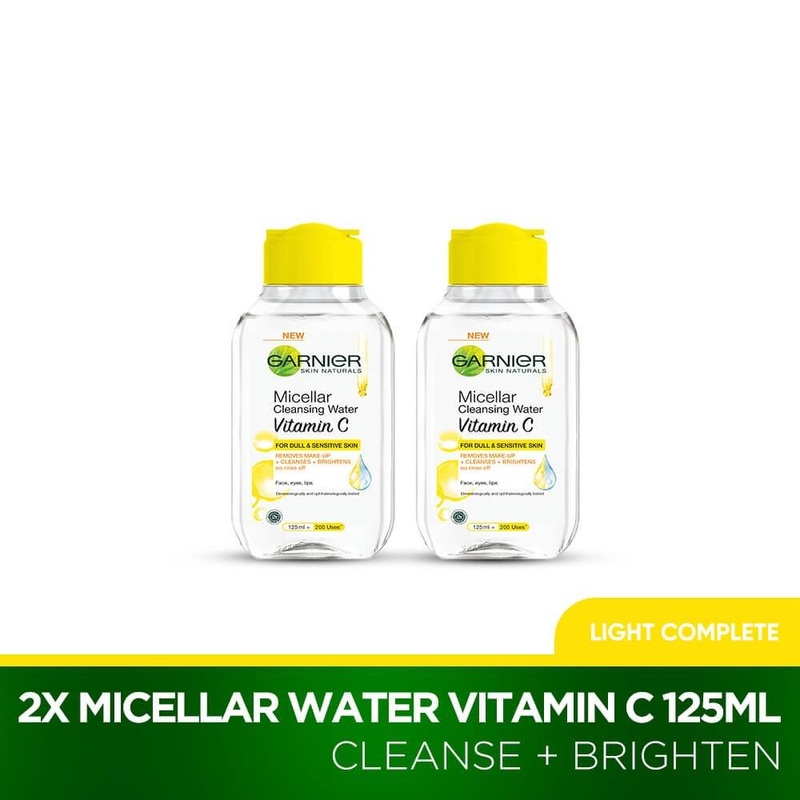 Nước Tẩy Trang Garnier Micellar Cleansing Water Vitamin C Sáng Da 125ml