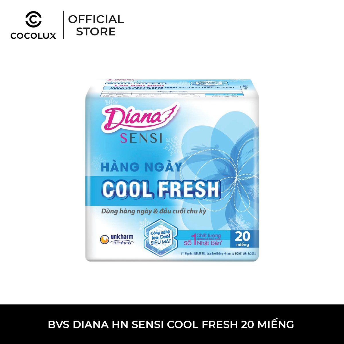 Băng Vệ Sinh Hàng Ngày Diana Sensi Cool Fresh 20 PCS