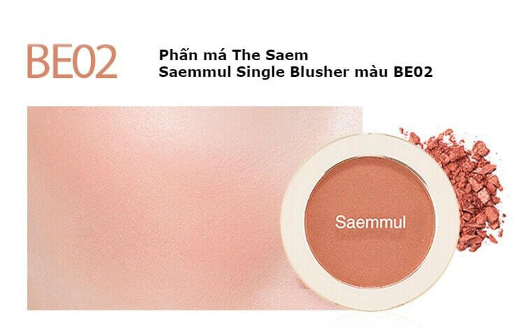 Phấn Má The Saem Saemmul Single Blusher - BE02