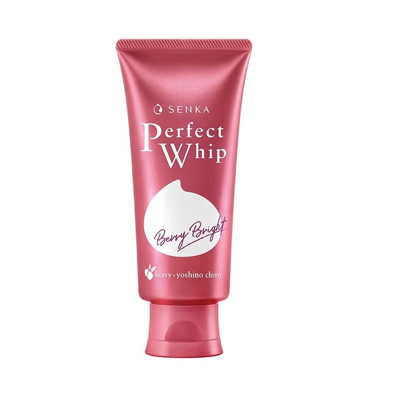 Sữa Rửa Mặt Senka Perfect Whip Berry Bright Làm Sạch Sâu & Dưỡng Sáng Hồng 100g