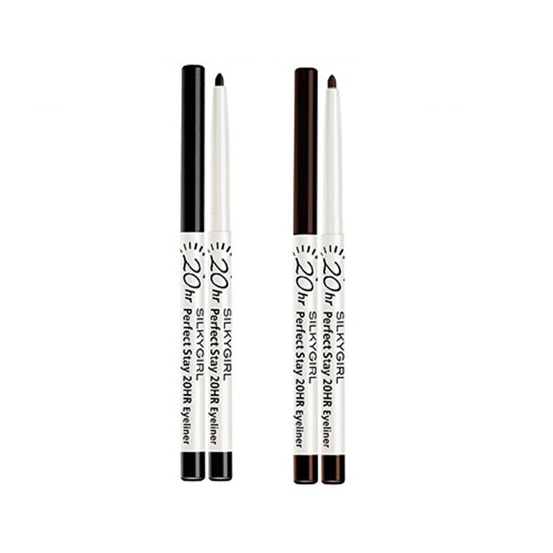 Chì Kẻ Mắt Silkygirl Perfect Stay 20HR - 01 Blackest Black