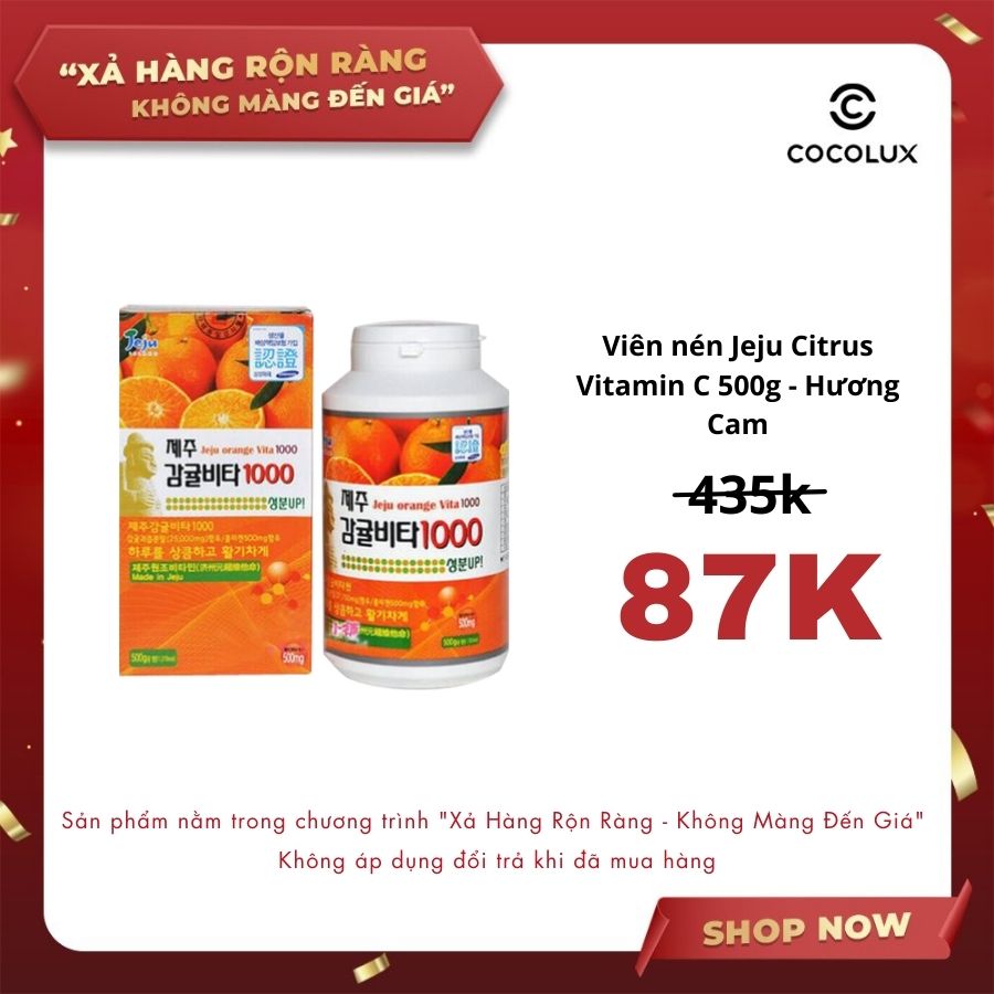 Viên nén Jeju Citrus Vitamin C Hương Cam 500g
