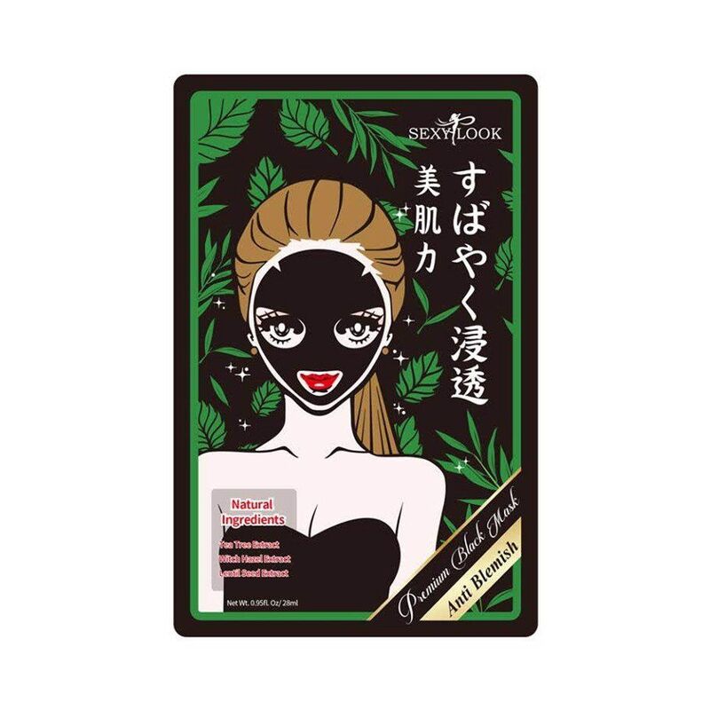 Mặt Nạ Sexylook Tea Tree Anti Blemish Black Facial Mask Tràm Trà Kiểm Soát Dầu & Mụn 28ml