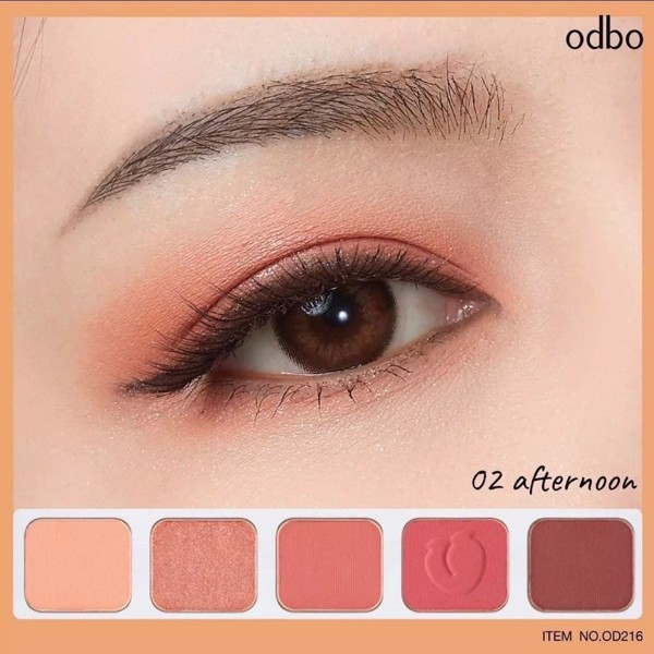 Phấn Mắt Odbo Beauty Session Eyeshadow OD216 02 5 Ô 7.5g