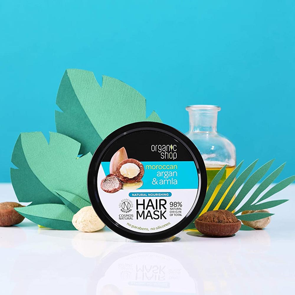 Mặt Nạ Tóc Organic Shop Argan & Amla Natural Nourishing Hair Mask 250ml