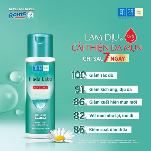 Dung Dịch Hada Labo Acne Care Calming Lotion Dưỡng Ẩm Cho Da Mụn 170ml