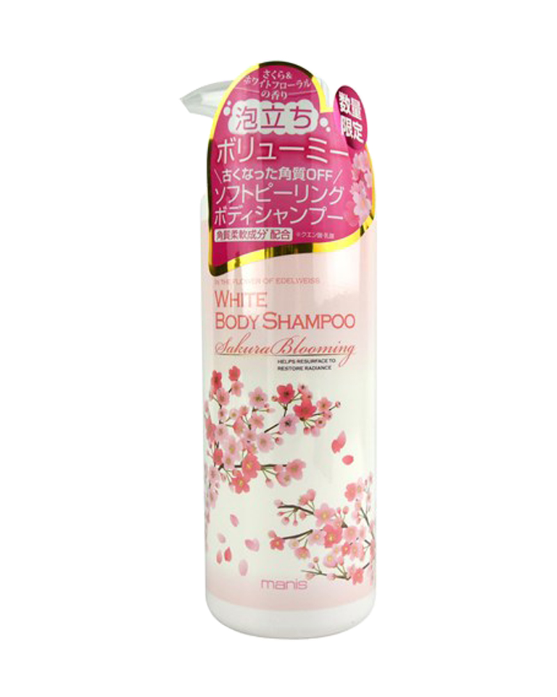 Sữa Tắm Manis White Body Shampoo Sakura Blooming Hoa Anh Đào Trắng Da 450ml