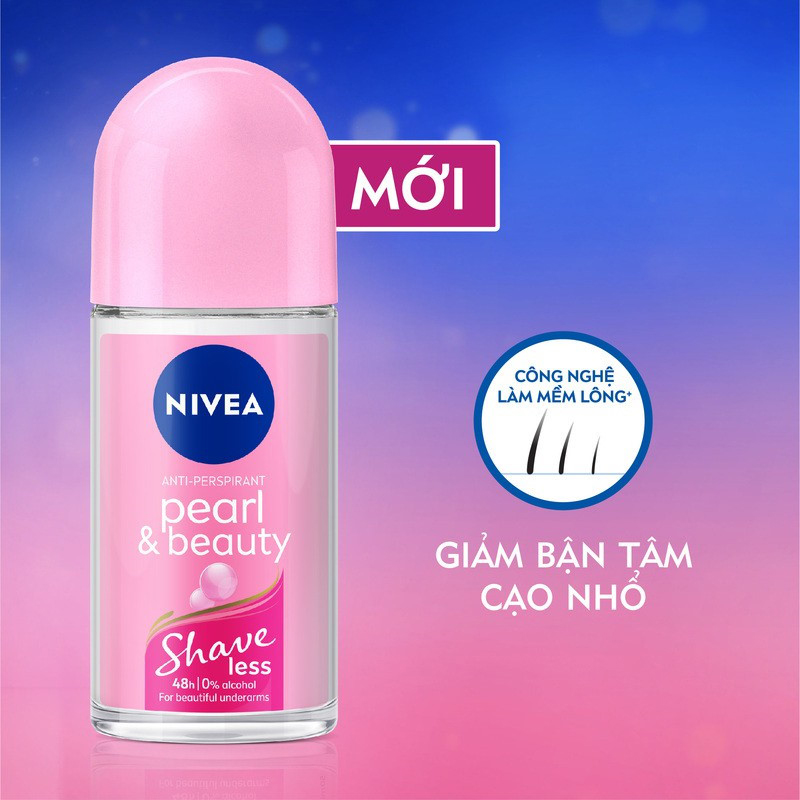 Lăn Khử Mùi Nivea Anti-perspirant Pearl & Beauty Shaveless Ngọc Trai Đẹp Quyến Rũ 50ml