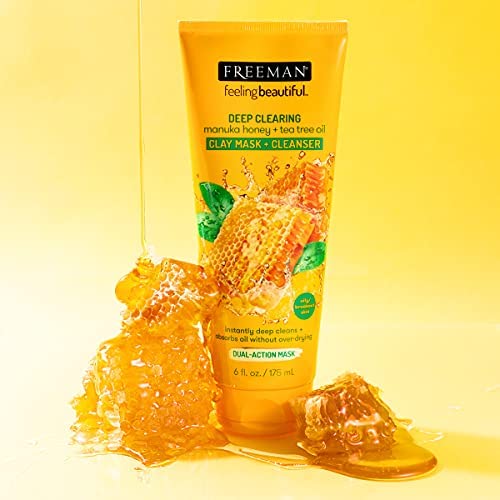 Mặt Nạ Đất Sét Freeman Deep Clearing Manuka Honey + Tea Tree Oil Clay Mask + Cleanser Mật Ong Manuka & Dầu Tràm Trà 175ml