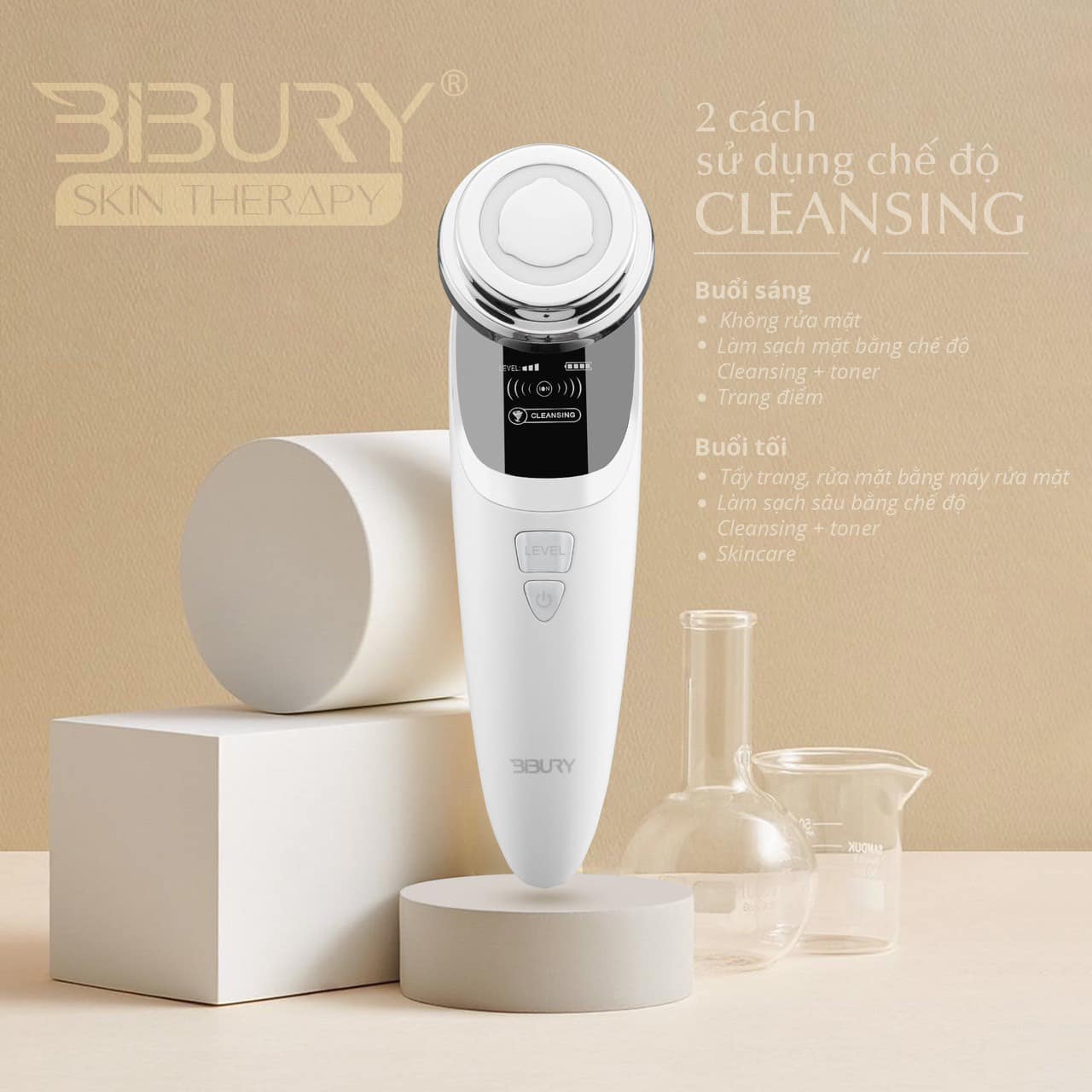 Máy Đẩy Tinh Chất Bibury Skin Therapy Facial Massage Device