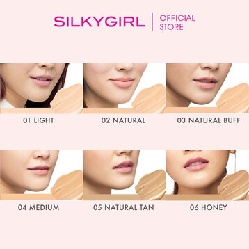 Kem Nền Silkygirl Skin Perfect Liquid Foundation SPF 30/PA+++ 01 Light Màu Sáng 25ml