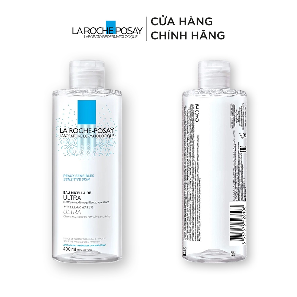 Nước Tẩy Trang La Roche-Posay Micellar Water Ultra Sensitive Skin Dành Cho Da Thường Da Nhạy Cảm 400ml
