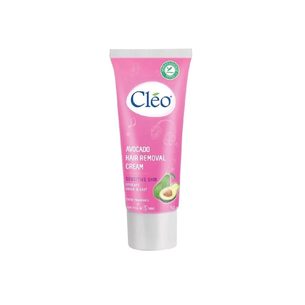 Kem Tẩy Lông Cléo Avocado Hair Removal Cream Sensitive Skin Màu Hồng 50g