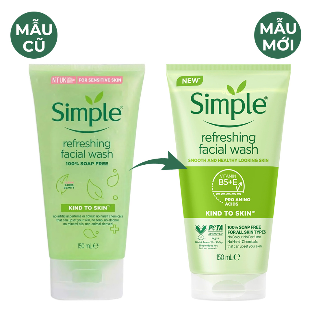 Sữa Rửa Mặt Simple Kind To Skin Refreshing Facial Wash Gel 150ml
