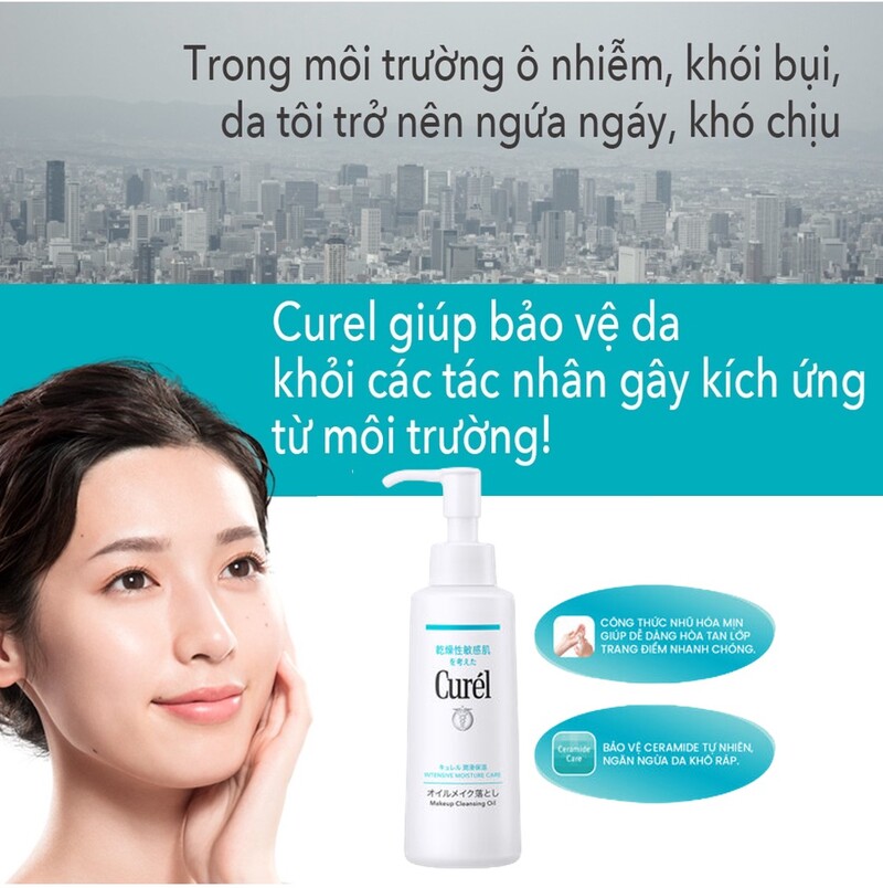 Dầu Tẩy Trang Curél Intensive Moisture Care Makeup Cleansing Oil 150ml