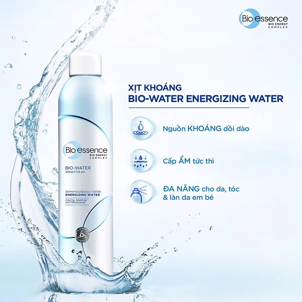 Xịt Khoáng Bio-essence Bio-Water Energizing Water Dưỡng Da Ẩm Mịn 100ml