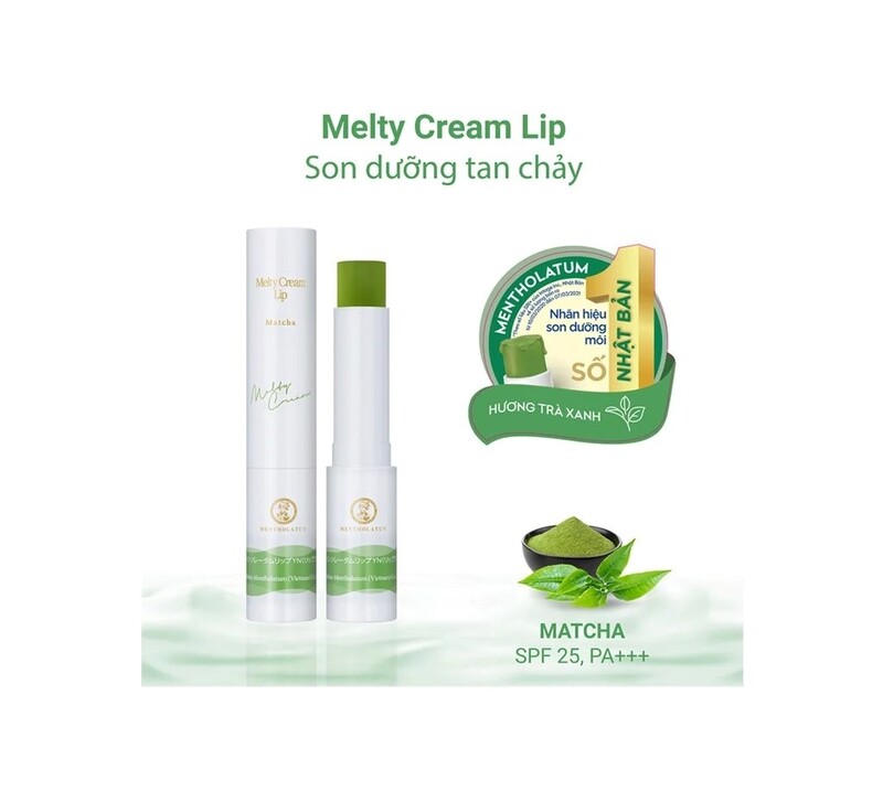 Son Dưỡng Mentholatum Melty Cream Lip Trà Xanh 2.4g