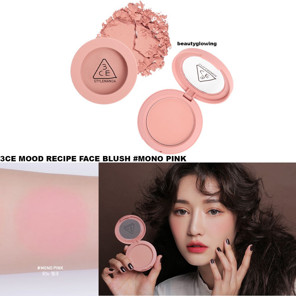 Phấn Má 3CE Mood Recipe Face Blush Mono Pink