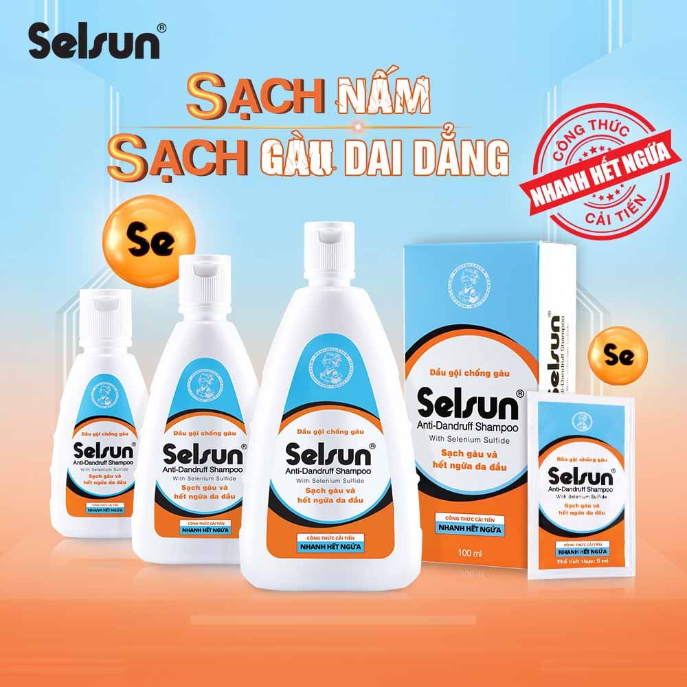 Dầu Gội Selsun Chứa 1% Selenium Sulfide Ngăn Ngừa Gàu & Ngứa 50ml