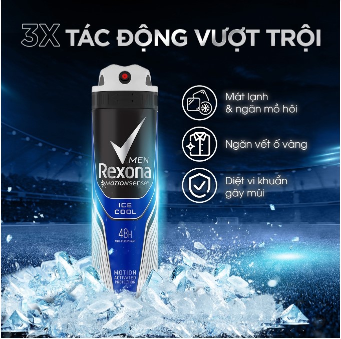 Xịt Khử Mùi Rexona Men Ice Cool Cho Nam 150ml