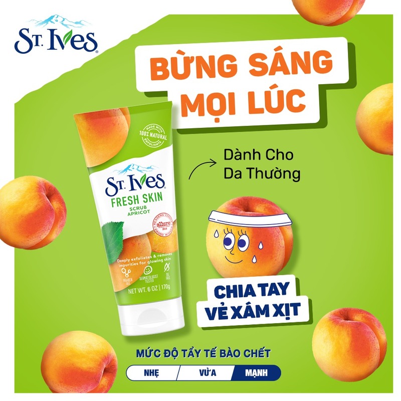 Sữa Rửa Mặt St.Ives Tẩy Tế Bào Chết - Fresh Skin Apricot 170g