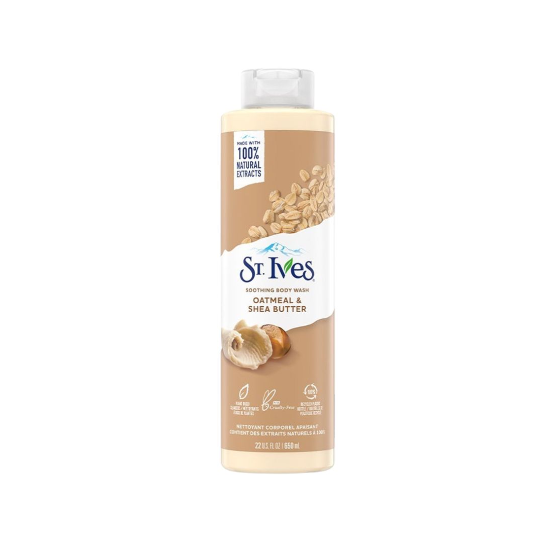 Sữa Tắm St.Ives Tẩy Da Chết Chiết Xuất Yến Mạch & Bơ Hạt Mỡ Dưỡng Ẩm Da 650ml