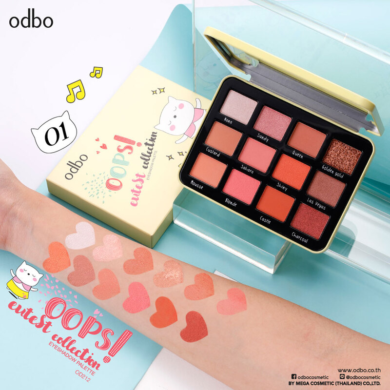 Phấn Mắt 12 Ô Odbo Oops Cutest Collection OD212 - 01