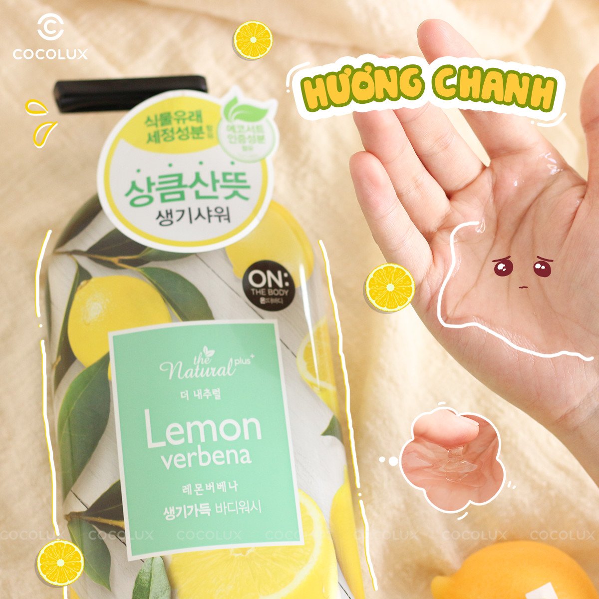 Sữa Tắm On: The Body The Natural Plus Lemon Verbena The Body Wash 900g