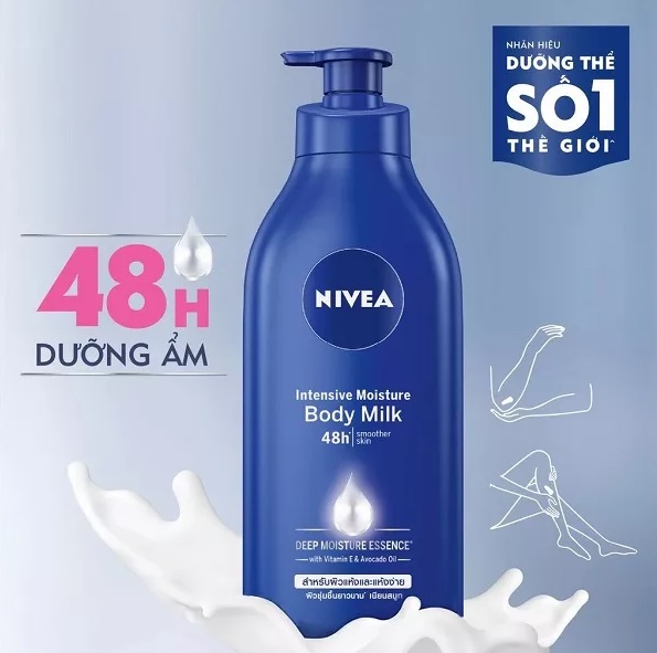 Sữa Dưỡng Thể Nivea Intensive Moisture Body Milk Dưỡng Ẩm Chuyên Sâu 48H 600ml 
