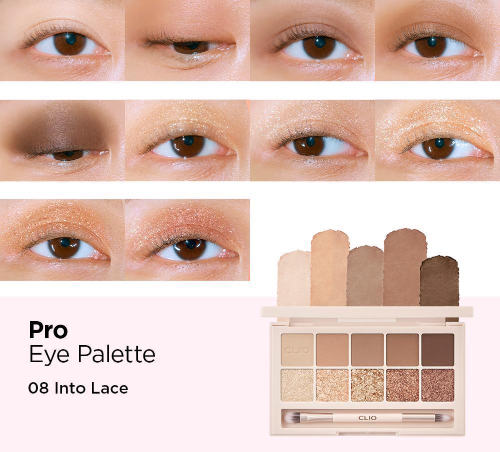 Phấn Mắt CLIO Pro Eye Palette 08 Into Lace 10 ô