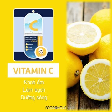 Mặt Nạ Food A Holic - Vitamin C Dưỡng Sáng, Mờ Thâm 1 PCS 