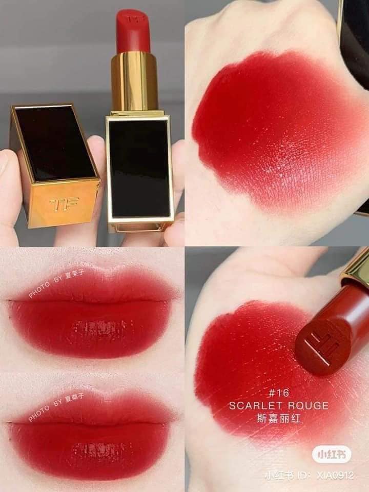 Son Thỏi Tom Ford Lip Color Matte Lipstick 16 Scarlet Rouge 3g 