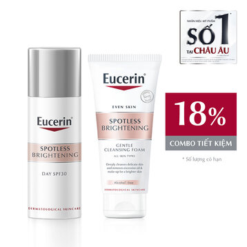 Bộ Sản Phẩm Eucerin Kem Dưỡng Ban Ngày 50ml & Sữa Rửa Mặt Giảm Thâm Nám 50ml