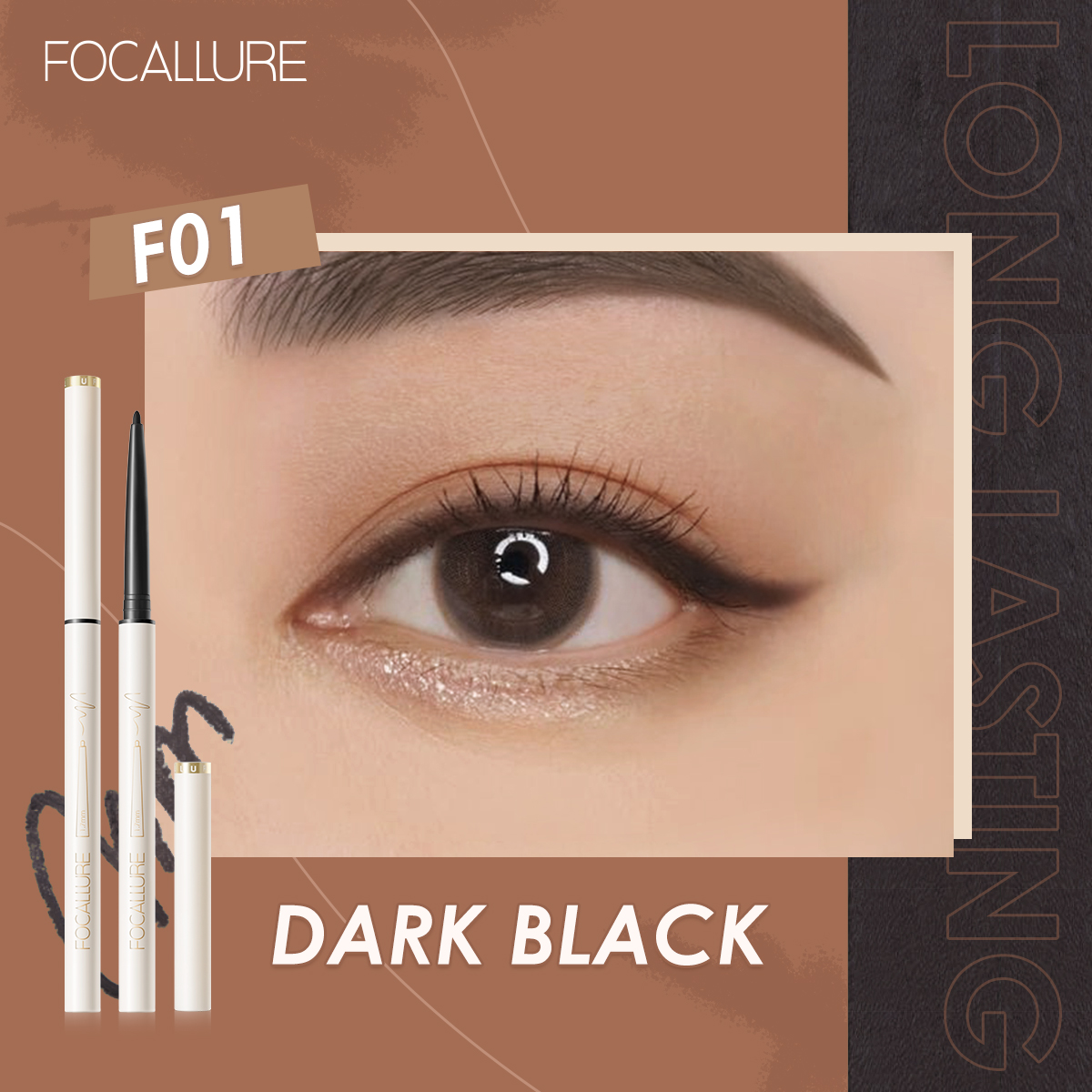 Chì Kẻ Mắt Focallure Perfectly Defined Gel Eyeliner Dạng Gel - F01