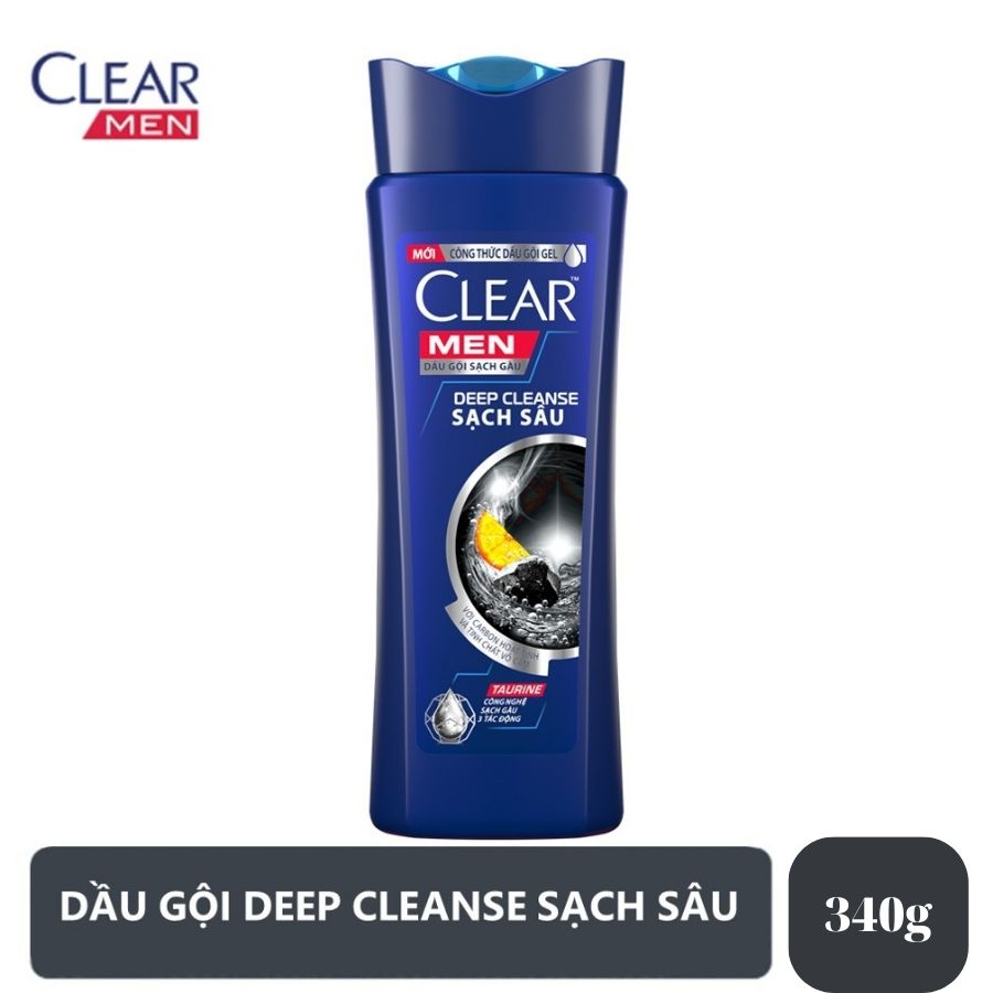 Dầu Gội CLEAR Men - Deep Cleanse Sạch Sâu 340g