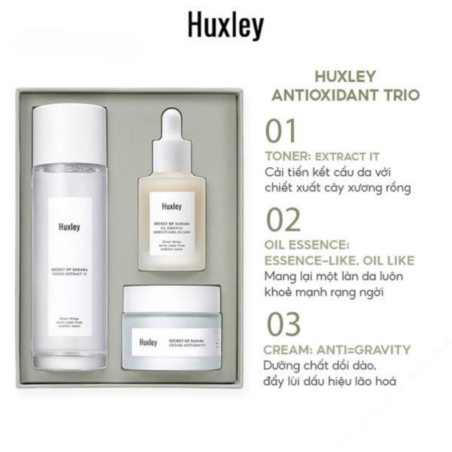 Bộ Sản Phẩm Huxley Antioxidant Trio - Chống Lão Hóa